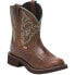 Фото #2 товара Justin Boots Gemma Embroidered Round Toe Cowboy Booties Womens Brown Casual Boot