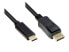 Good Connections GC-M0107 - 3 m - USB Type-C - DisplayPort - Male - Male - Straight