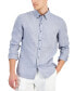 Фото #1 товара Men's Slim Fit Long Sleeve Button-Down Linen Shirt