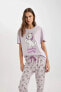 Fall In Love Aristocats Kısa Kollu Pijama Takımı B6186ax24sp