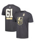Фото #1 товара Men's Mark Stone Gray Vegas Golden Knights Fresh Name and Number T-shirt