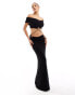 Фото #1 товара ASOS DESIGN bardot cut out maxi dress with strap detail in black