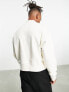 Фото #2 товара ASOS DESIGN heavyweight oversized sweatshirt with zip detail in off white