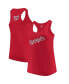 ფოტო #1 პროდუქტის Women's Red Washington Nationals Plus Size Swing for the Fences Racerback Tank Top
