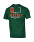 Men's Green Miami Hurricanes Stack 2-Hit T-shirt