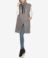 ფოტო #5 პროდუქტის Women's Diamond Quilted Hooded Long Puffer Vest Jacket