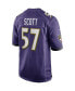ფოტო #2 პროდუქტის Men's Bart Scott Purple Baltimore Ravens Game Retired Player Jersey