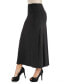 ფოტო #3 პროდუქტის Women's Elastic Waist Maxi Skirt