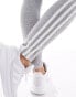 Adidas Performance Essential 3 stripe leggings in grey grau, S - фото #4