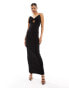 Фото #8 товара Vesper cami bow detail maxi dress in black