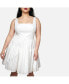 Фото #4 товара Plus Size Peony Corset Mini Skater Dress