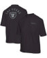 Фото #1 товара Women's Black Las Vegas Raiders Half-Sleeve Mock Neck T-shirt