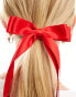 Фото #3 товара ASOS DESIGN hairband with bow detail in red