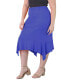 Plus Size Elastic Waist Handkerchief Skirt