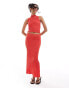 Фото #1 товара Pieces textured ankle length skirt co-ord in red