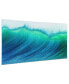 Фото #2 товара Blue Wave Frameless Free Floating Tempered Art Glass Wall Art by EAD Art Coop, 36" x 72" x 0.2"