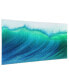 Blue Wave Frameless Free Floating Tempered Art Glass Wall Art by EAD Art Coop, 36" x 72" x 0.2"