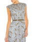 ფოტო #2 პროდუქტის Women's Embellished Illusion Cap Sleeve Column Gown