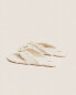 Фото #5 товара Frayed flat linen sandals