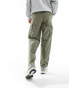 ADPT wide fit cargo trouser in khaki