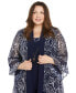 Фото #3 товара Plus Size Sheer Jacket, Sleeveless Top and Pants Set