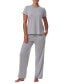 ფოტო #1 პროდუქტის Women's Short-Sleeve Crewneck Sleep Tee