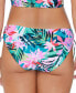 Фото #2 товара Juniors' Luna Tropical-Print Side-Tie Bikini Bottoms