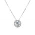 Luxury silver necklace with zircons AGS868 / 47
