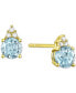ფოტო #20 პროდუქტის Gemstone & Diamond Accent Stud Earrings