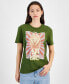 ფოტო #1 პროდუქტის Juniors' Leo Graphic-Print Crewneck Tee