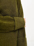 Фото #5 товара Pretty Lavish oversized borg knit jumper in dark olive