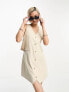 Фото #1 товара 4th & Reckless sleeveless tailored mini dress in beige