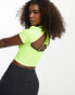 Under Armour Run Anywhere short sleeve crop top in yellow