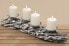 Kerzenhalter für 4 Kerzen grau 55 cm