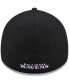 Men's Black Baltimore Ravens Flawless Stripe 39THIRTY Flex Hat