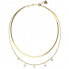 Fashion Gold Plated Perfect Liaison Double Necklace JUBN03067JWYGWHT/U