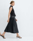 Women's Leather-Effect Pleated Skirt