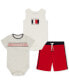 Baby Boys Logo Tank Bodysuit, Logo T-Shirt & Side-Stripe Shorts, 3 Piece Set