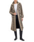 ფოტო #3 პროდუქტის Women's Faux-Leather Snakeskin-Print Trench Coat