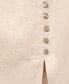 ფოტო #5 პროდუქტის Women's Slit Detail Linen Skirt