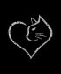 Men's Cat Heart Printed Word Art T-shirt