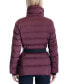 Women's Stretch Asymmetrical Belted Down Puffer Coat