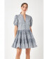 ფოტო #4 პროდუქტის Women's Printed Drop Waist Mini Dress