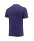 ფოტო #4 პროდუქტის Men's Heathered Charcoal, Purple Kansas State Wildcats Meter T-shirt and Pants Sleep Set