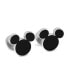 ფოტო #4 პროდუქტის Men's Mickey Mouse Silhouette Cufflinks and Stud Set, 6 Piece Set