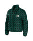 Women's Green Green Bay Packers Puffer Full-Zip Jacket