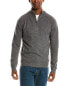 Фото #1 товара Naadam Wool & Cashmere-Blend 1/4-Zip Mock Sweater Men's Grey S