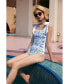 Фото #11 товара Women's Blue Garden Reversible One-Piece Swimsuit