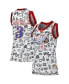Фото #2 товара Women's Allen Iverson White Philadelphia 76ers 2000 Doodle Swingman Jersey