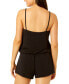 ფოტო #2 პროდუქტის Juniors' V-Neck Front-Cinch Sleeveless Romper, Created for Macy's